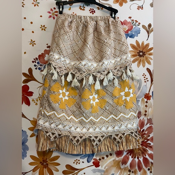 Disney Authentic Girls 8 Moana Polynesian Costume Dress Up WDW DLR Aulani Skirt - Picture 2 of 8